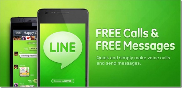 Line application for iPhone and Android