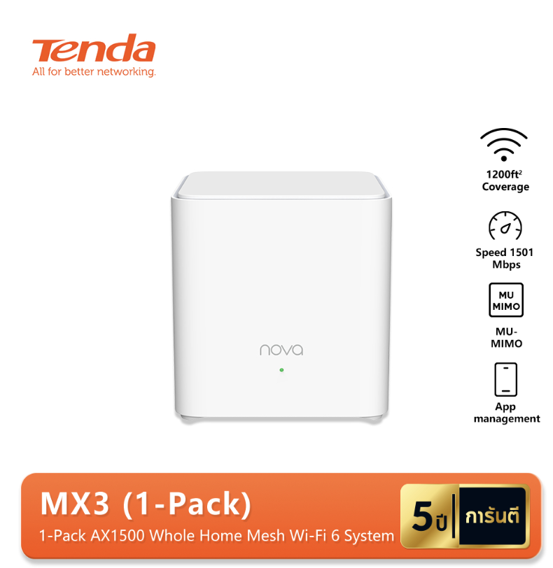 Tenda Nova MW3 Dual Band Mesh WIFI6 Router Whole house